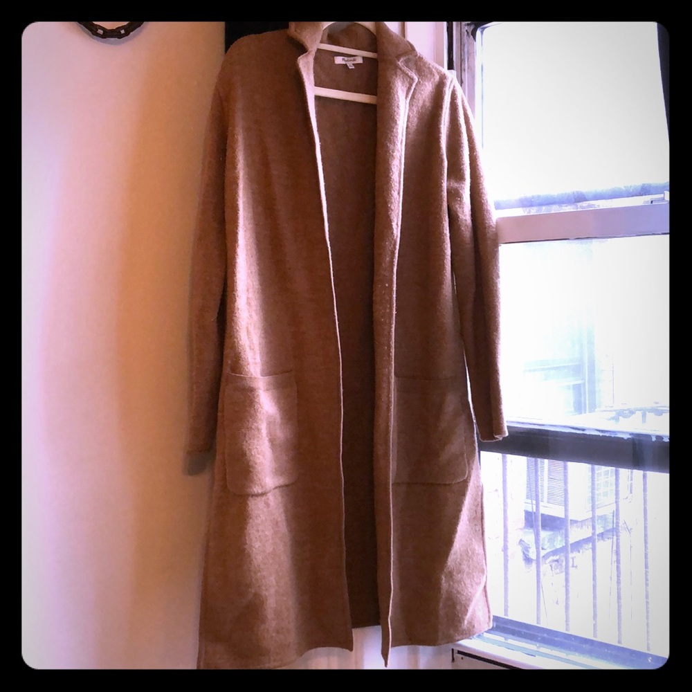 Cozy sweater coat with pockets